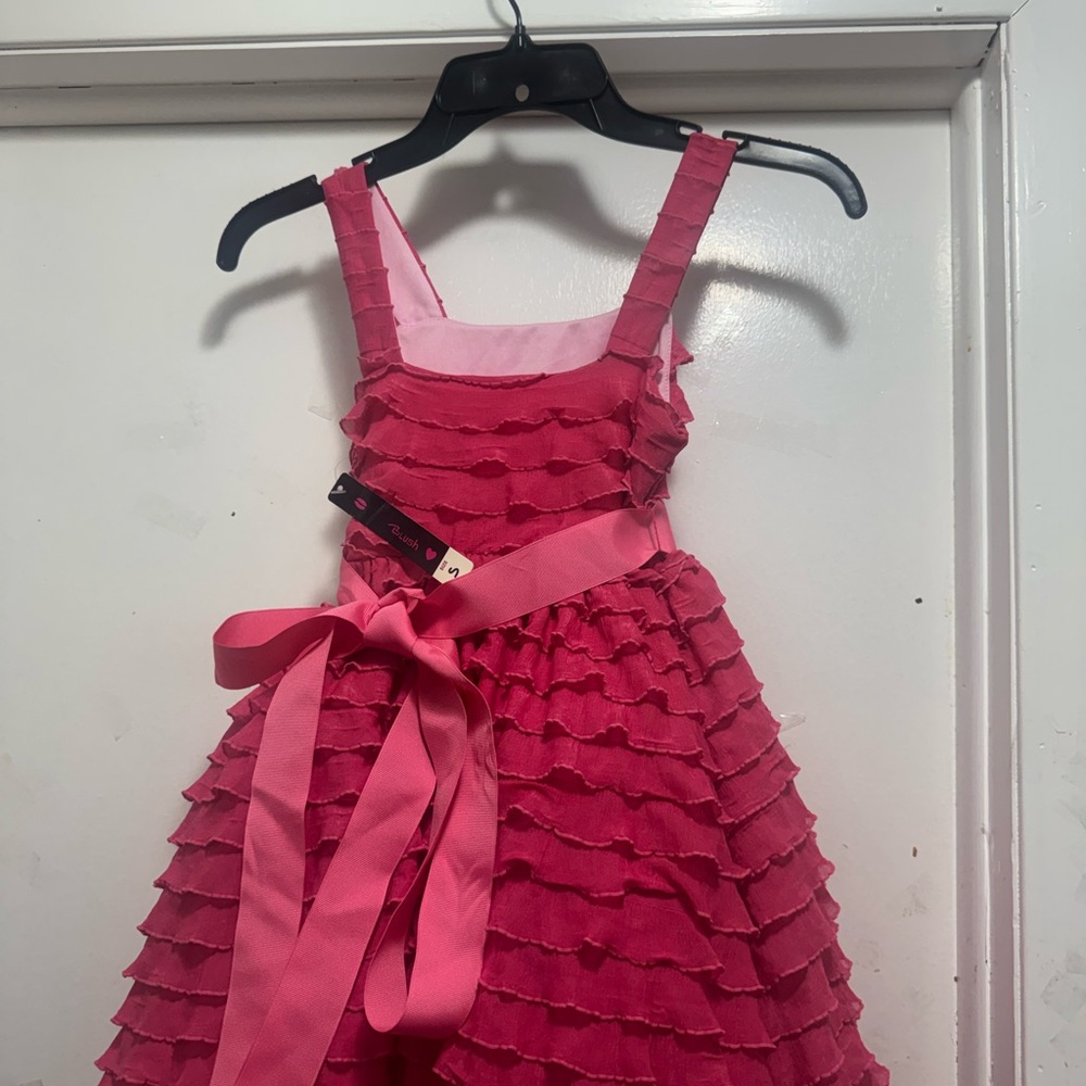 Blush Pink Ruffled Kids Dress